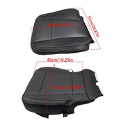 DURAFORCE Black For Ford F150 2015-2017 Driver&Passenger Bottom And Top Seat Cover Leather