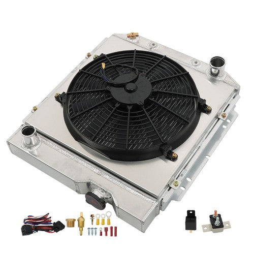 DURAFORCE For 1960-1965 Ford Falcon Ranchero V8 3 Row Radiator+Shroud+Electric Fan+Relay