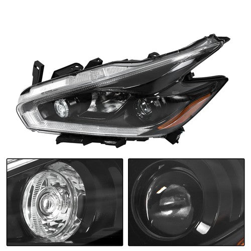 DURAFORCE Headlights Replacement Fit For 2018 Nissan Murano LH+RH Side Clear Lens Halogen