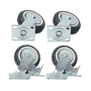 DURAFORCE Four 6 Grey PU Inclined Wheel Polyurethane Universal Wheels
