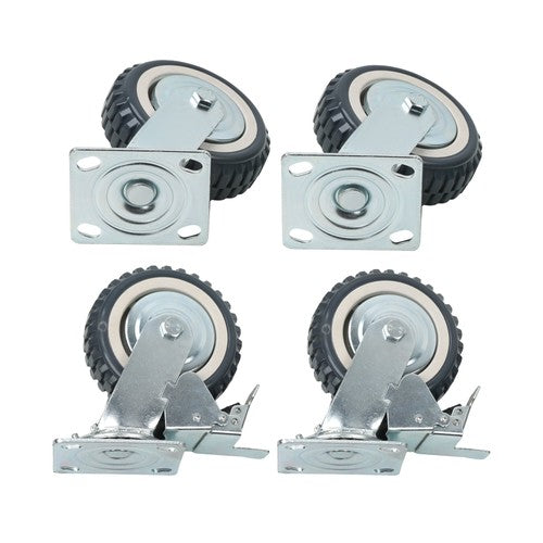 DURAFORCE Four 6 Grey PU Inclined Wheel Polyurethane Universal Wheels