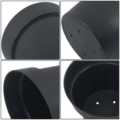 DURAFORCE 6 Pack 5 Gallon Plastic Nursery Pots Heavy Duty Garden Flower Plant Pots