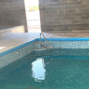 DURAFORCE Cross Braced Deck In-Ground Swimming Pool Stainless Steel Ladder Step Handrail