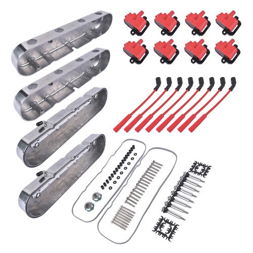 DURAFORCE Polished Valve Covers For Chevy GM LS Engines LS1 LS2 LS3 LS6 LS7 5.3 6.0 6.2L