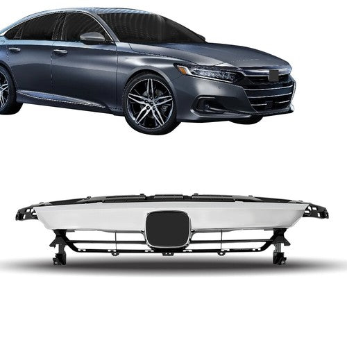 DURAFORCE For Honda Accord 2021-2023 Bumper Grille Front Upper With Chrome Molding Trim