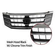 DURAFORCE Front Upper Chrome Bumper Mesh Grille for 2010-2012 for Honda Crosstour EX