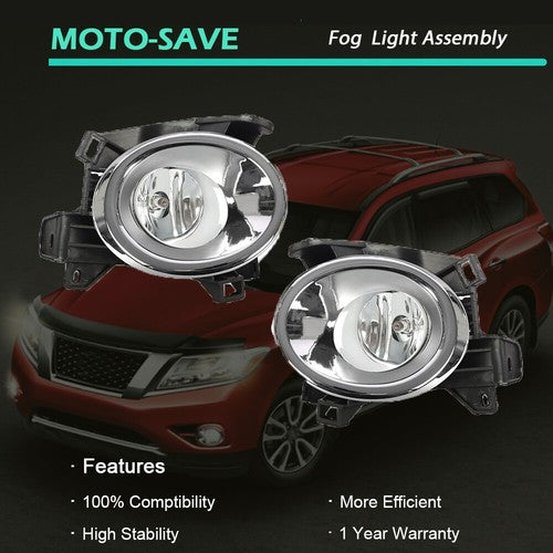 DURAFORCE Fog Light Assembly For Nissan Pathfinder 13-16 26915-3JA0A Right+Left w/Switch