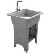 DURAFORCE 65 Freestanding Sink Commercial Laundry & Utility Room Sinks with Faucet Gray