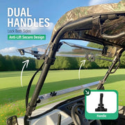 DURAFORCE Flip Windshield Scratch Resistant For 2015+ Kawasaki Mule Pro FXT /DXT /DX /FX