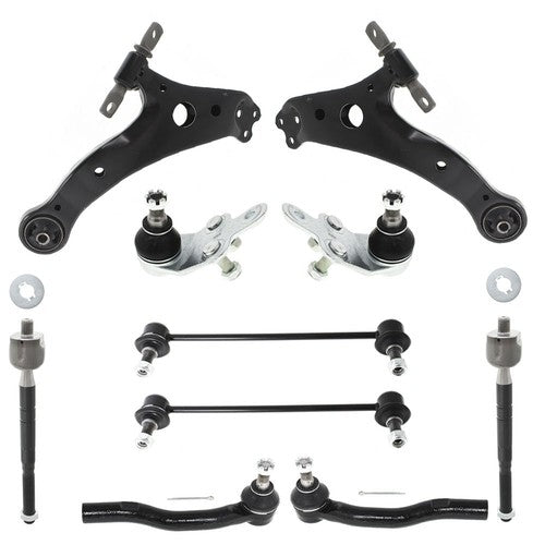 DURAFORCE Black Front Lower Control Arm Suspension Kit 10pc For Toyota Camry 2007-2011