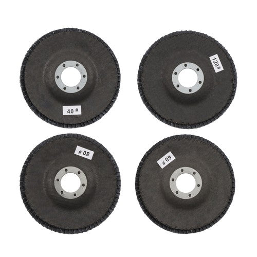 DURAFORCE 20 PCS T29 Flap Discs 4.5" x 7/8" 40/60/80/120 Grit Angle Grinder Sanding Disc
