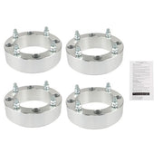 DURAFORCE 4X Wheel Spacers 4x156 2" 131mm M12x1.5 Silver For Polaris Ranger RZR 2013+