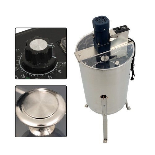DURAFORCE 1300RPM Electric Honey Extractor Beekeeping Equipment Stainless Steel 2/4 Frames