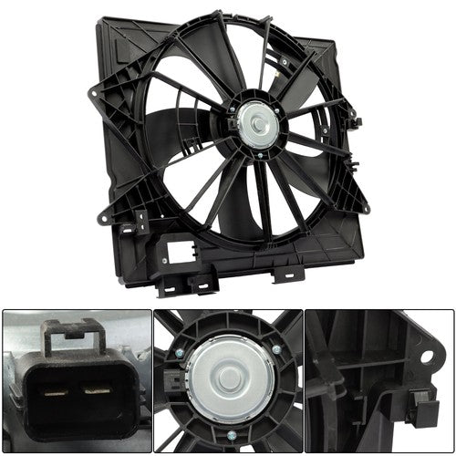 DURAFORCE 622930 Radiator Condenser Cooling Fan Assembly For Cadillac CTS 2009 2010-2013