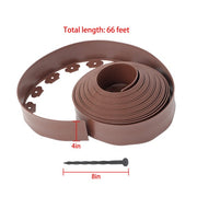 DURAFORCE Garden Edging Kit With Anchoring Spikes Plastic No Dig Lawn Border L-shaped Lawn