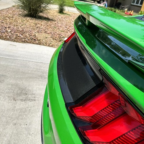 Carbon Fiber Look Trunk Panel Decklid Rear Trim Cover for 2015-2023 Mustang GT