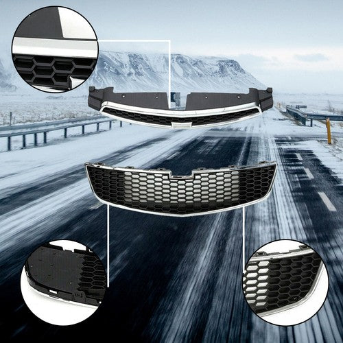 DURAFORCE Front Upper Lower Grille Grill Black Plastic Trim For Chevrolet Cruze 2011-2014