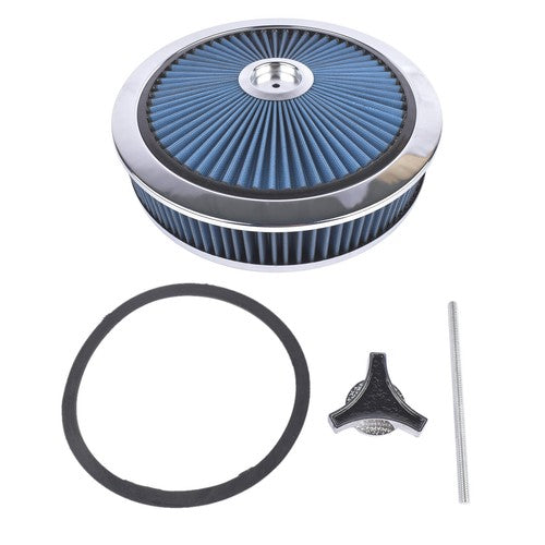 DURAFORCE 14" x 3" Air Cleaner Set Super Flow Washable Blue for Carburetor w/ 5 1/8" Neck