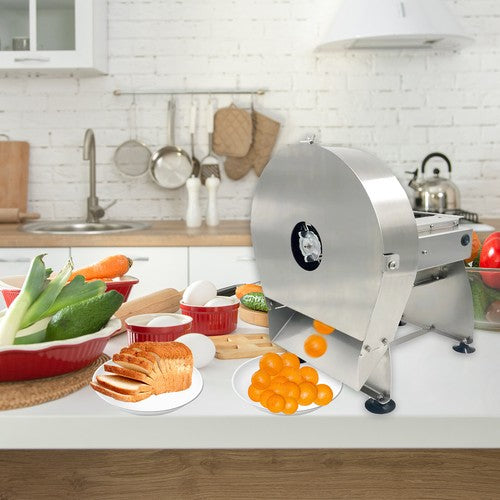 DURAFORCE 0-0.4'' Adj. Thickness Vegetable/Fruit Jerky Meat Slicer, Non-Slip Feet, Silver