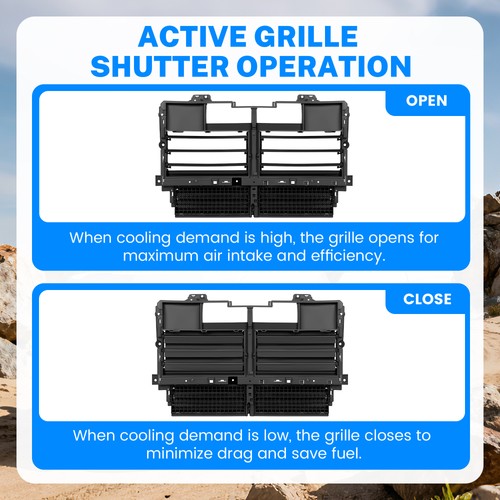 Active Grille Shutter W O Motor For 2015-2022 Chevrolet Colorado GMC Canyon