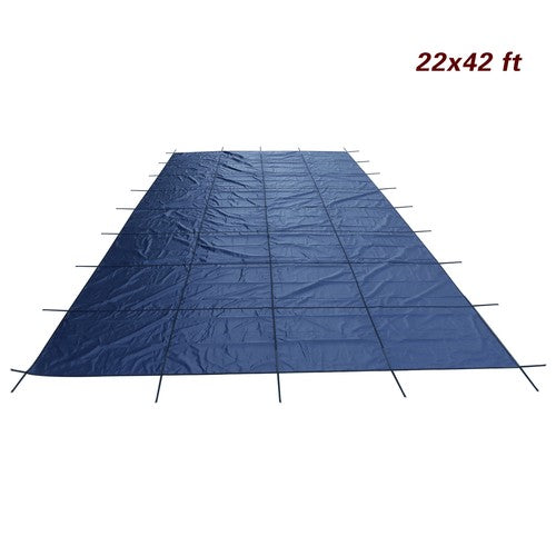 DURAFORCE Inground Pool Safety Cover 20' × 40' Rectangle Safety Pool Covers Blue Mesh