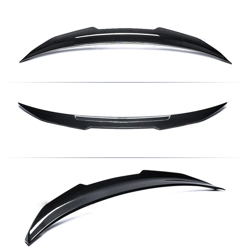 DURAFORCE Carbon Fiber Rear Bumper Diffuser Lip & Spoiler Wing Fit 2014-2017 Infiniti Q50