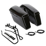 DURAFORCE Painted Hard Saddlebag Conversion Brackets For Harley Softail Fatboy FLST