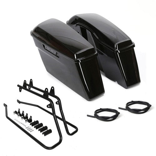 DURAFORCE Painted Hard Saddlebag Conversion Brackets For Harley Softail Fatboy FLST