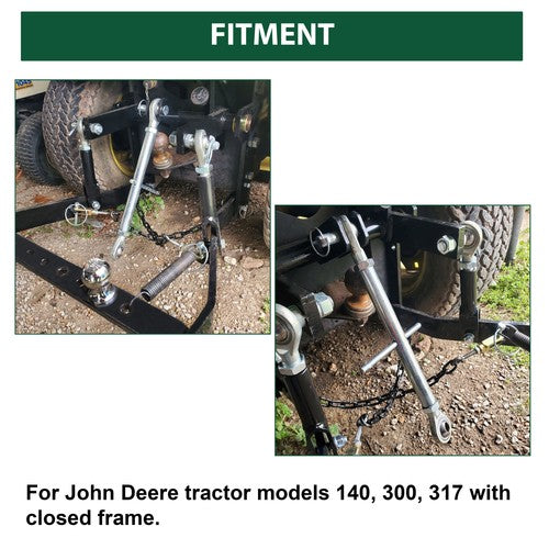 DURAFORCE 3 Point Hitch Kit W/Closed Frame Hook For John Deere 140 300 317 CAT 0 Tractor