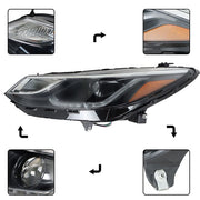 DURAFORCE Front Headlight Assembly For Chevy Cruze 2016-18 LH Single Clear Lens w/ LED DRL