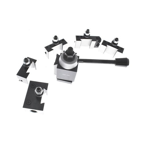 DURAFORCE AXA 250-100 Piston Quick Change Tool Post Holder Set For Lathe 6 - 12" 6PCS New