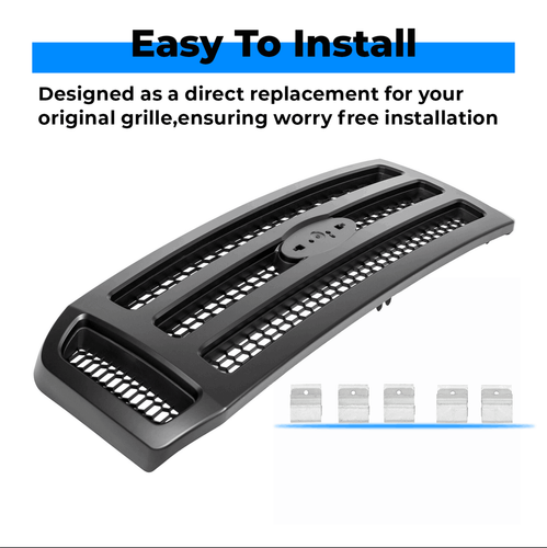 Black Painted Grille Assembly For Ford 05-07 F250 F350 Super Duty Part FO1200457