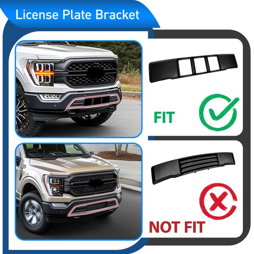For Ford F 150 2021 2022 2023 Front Bumper License Plate Bracket Frame Holder