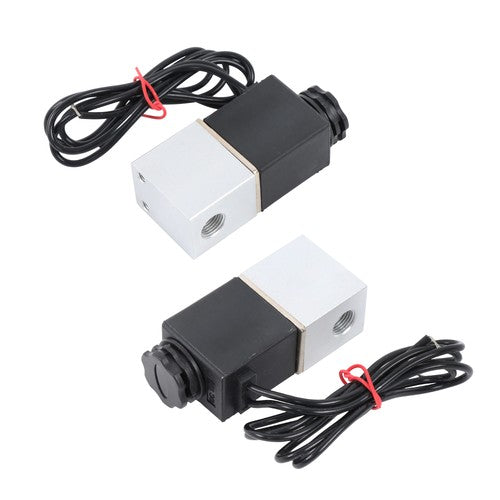 DURAFORCE 2PCS 1/4" Fast Response Electric Air Water Solenoid Valve 12V DC Normally Closed