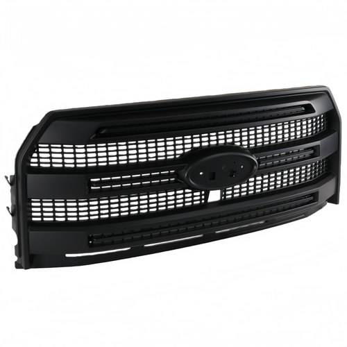 DURAFORCE For Ford F-150 Platinum 2015-2017 Front Upper Grille W/ Camera Hole Matte Black