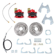 DURAFORCE For Calipers Chevelle GTO El Camino 64-72 GM 10 12 Bolt Rear Disc Brake Kit Red