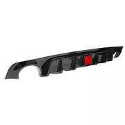 DURAFORCE Rear Bumper Diffuser Lip W/ Brake LED Glossy Black for Infiniti Q50 2018-2023