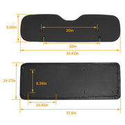 DURAFORCE Golf Cart Rear Seat Bottom Cushion + Backrest For EZGO RXV Medalist TXT | Black