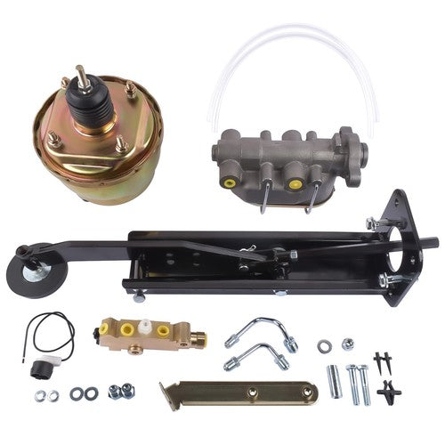 DURAFORCE Universal 7" Dual Booster w/ 1" Bore Master Cylinder Disc Drum Prop. Valve Kit
