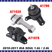 DURAFORCE Engine Trans w/o Bracket & Torque Strut Mount 3PCS for Kia Soul 1.6L 2.0L 10-11