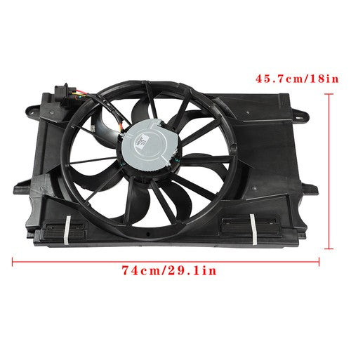 DURAFORCE Radiator Cooling Fan Assembly GM3115303 For Chevrolet Cruze 2017 2018 2019 1.4L
