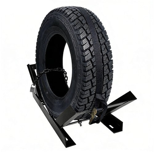 DURAFORCE Adjustable Semi Truck Tire Rack Spare Tire Mount Holder Tire Carrier W/Hardware