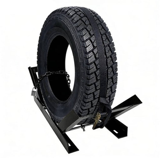 DURAFORCE Adjustable Semi Truck Tire Rack Spare Tire Mount Holder Tire Carrier W/Hardware