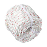 DURAFORCE 1790 Pounds white Red 5/8 'x 120'High Strength Braided Rope Breaking Strength