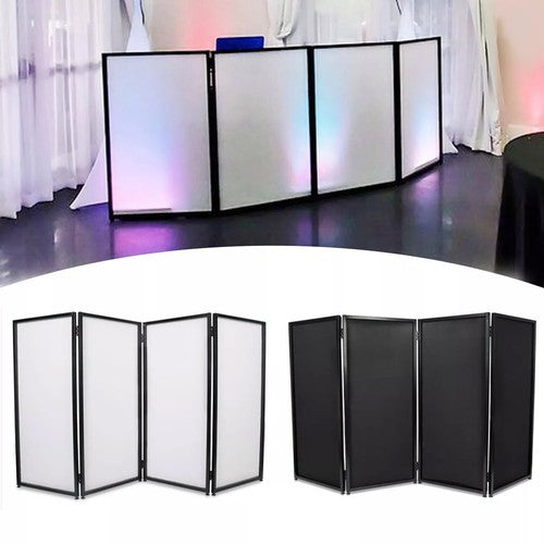 DURAFORCE DJ Event Facade White & Black Scrim Metal Frame Booth +Travel Bag Case
