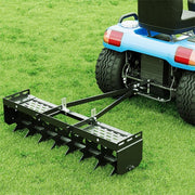 DURAFORCE 32 Inch Tow Behind Spike Aerator Tractor Lawn Soil Aerator w/ Steel Spike Disks