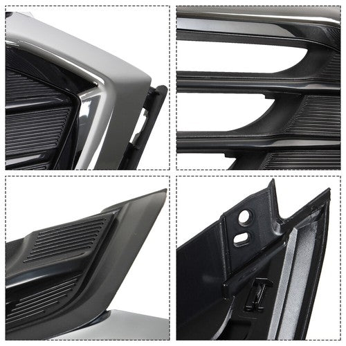 DURAFORCE New Chrome Front Upper Grille Mesh Grill For Chevrolet Equinox 2018 -2020 Black