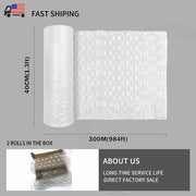 DURAFORCE 2 Rolls 984ft x16" Air Cushion Machine Film Bubble Pillow Packaging Padding Roll