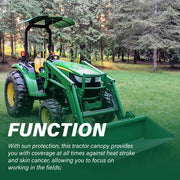 DURAFORCE Green Tuff Top Tractor ROPS Canopy 52" X 52" For Tractor Mowers Umbrella