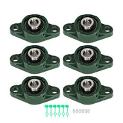 DURAFORCE UCFL202-10 Solid Base Pillow Block Flange Bearing 5/8" Bore 2 Bolt (6 PCS)